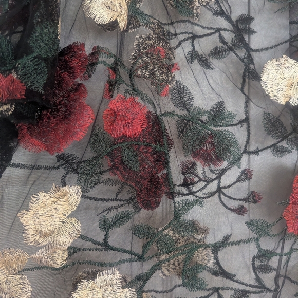 Floral Lace Sheer Top 3X - Picture 3 of 4